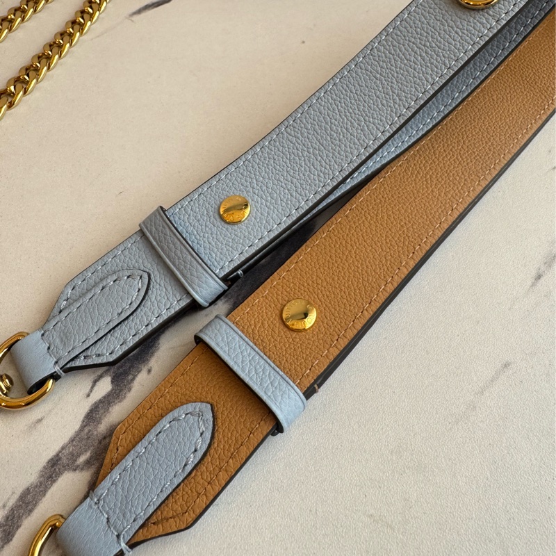 LV藍/白皮革雙層兩用包-38