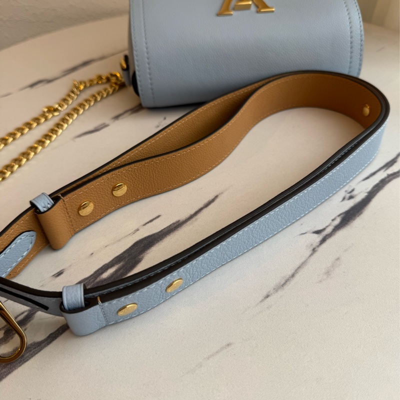 LV藍/白皮革雙層兩用包-40