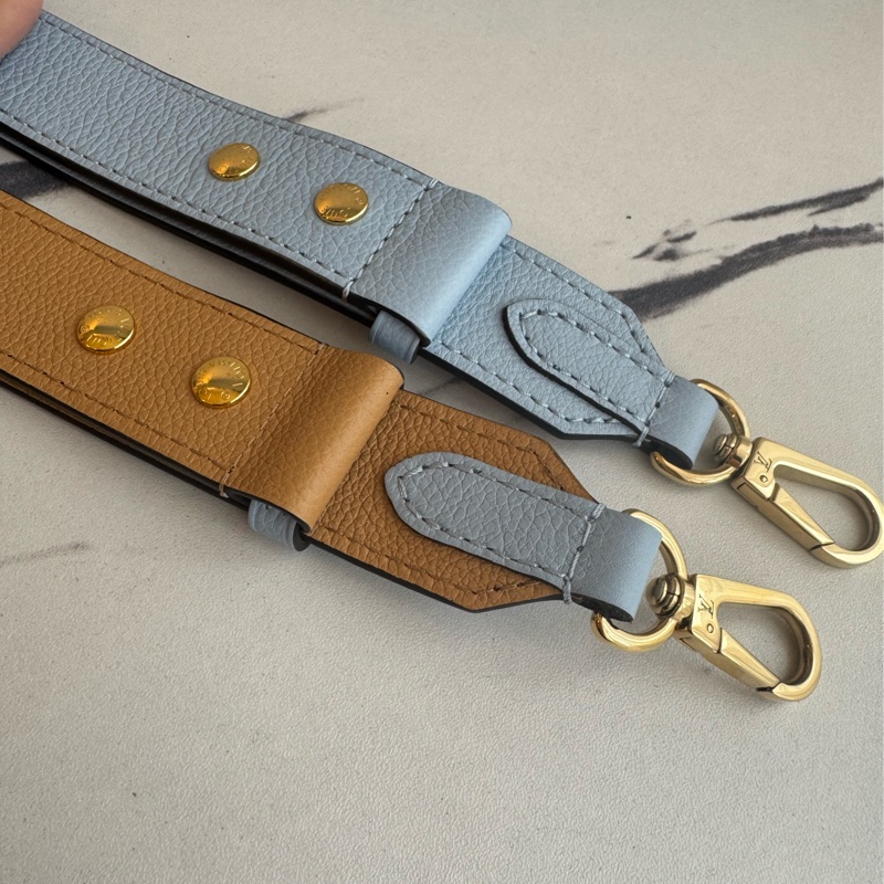 LV藍/白皮革雙層兩用包-41