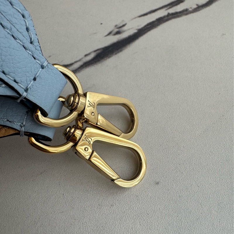 LV藍/白皮革雙層兩用包-43