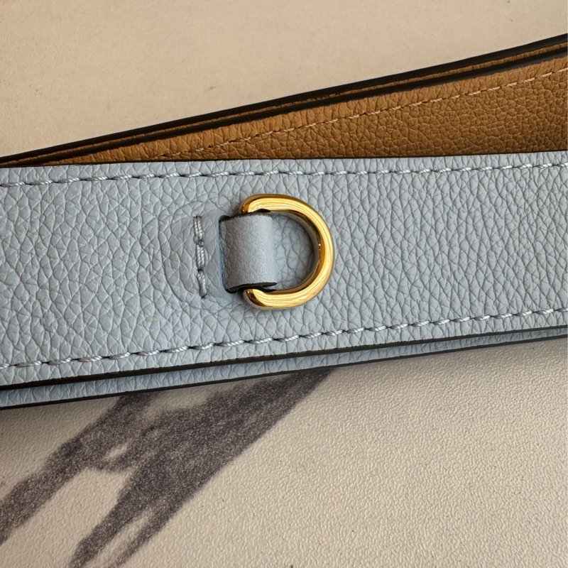 LV藍/白皮革雙層兩用包-44