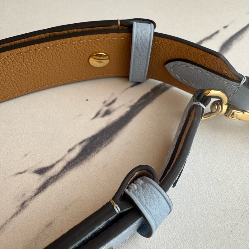 LV藍/白皮革雙層兩用包-45