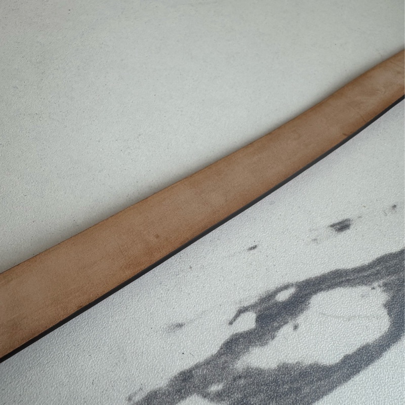 Gucci橘色壓紋細版皮帶85公分-13