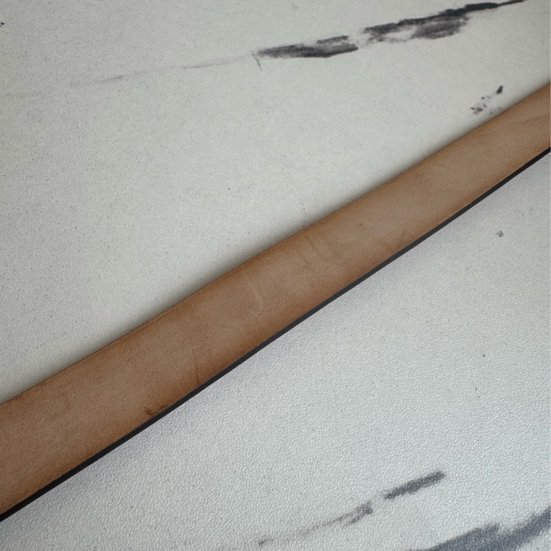 Gucci橘色壓紋細版皮帶85公分-14