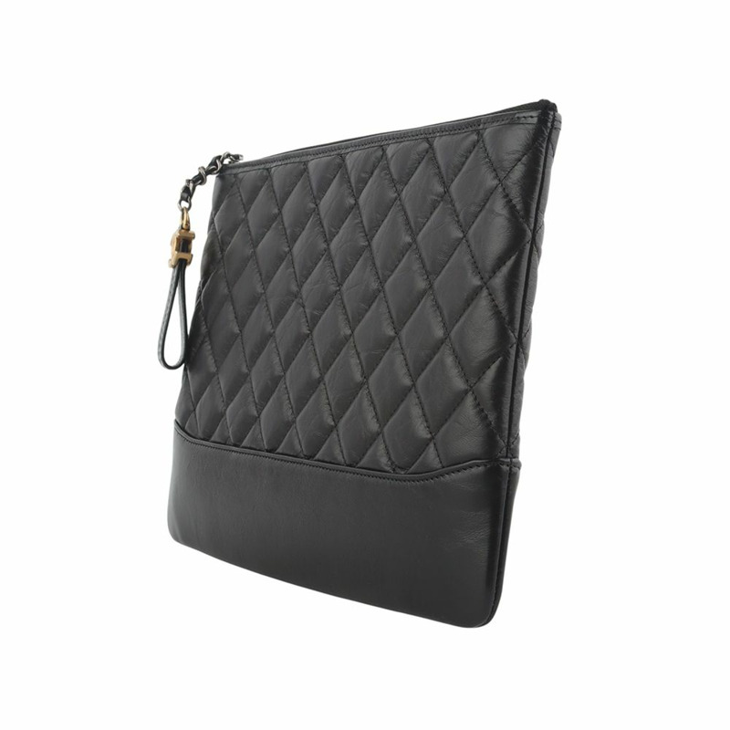 【包稅】CHANEL Gabrielle 手拿包 新款 中號 金色 34909-1