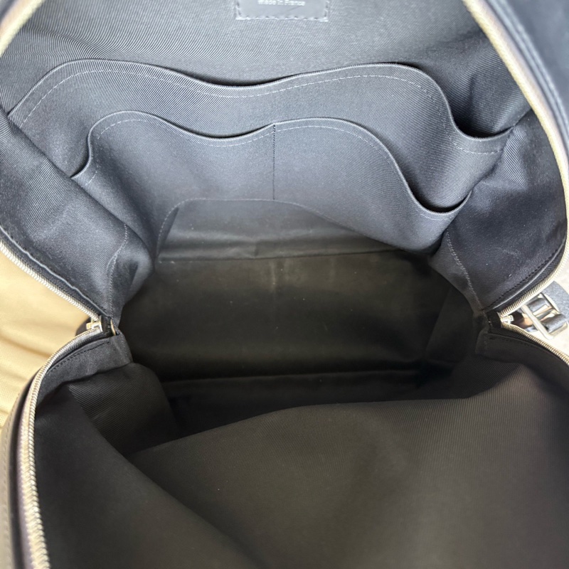 98新LV路易威登Josh棋盤格雙肩包黑灰色 黑灰棋盤格男士雙肩背包 雙肩包書包容量大，包型硬挺 內里乾淨無附件一-8