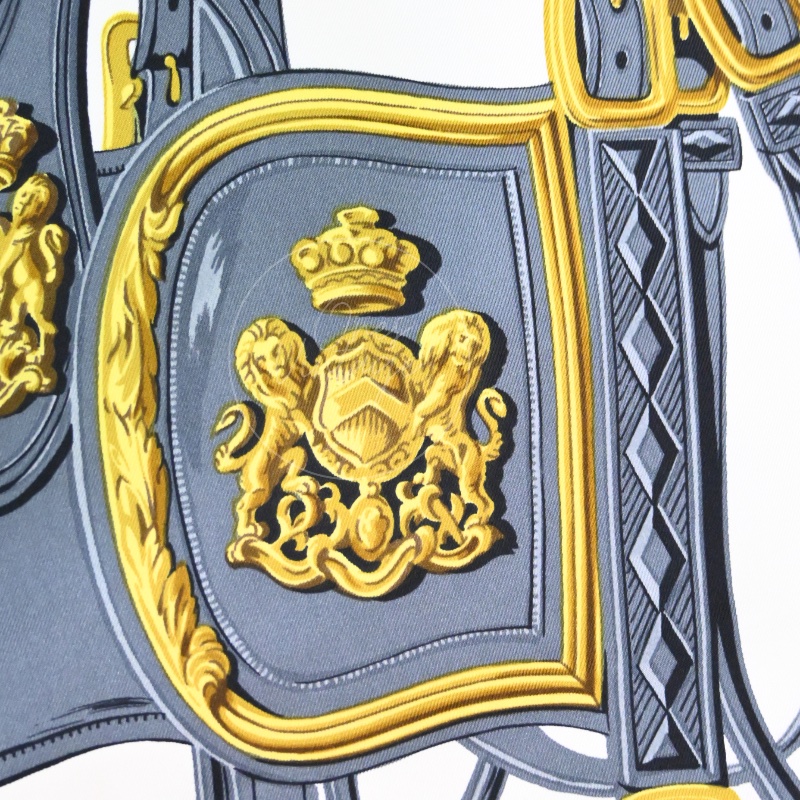 中古 愛馬仕 90公分 馬勒繫帶 粉紅色 絲質 方巾-8