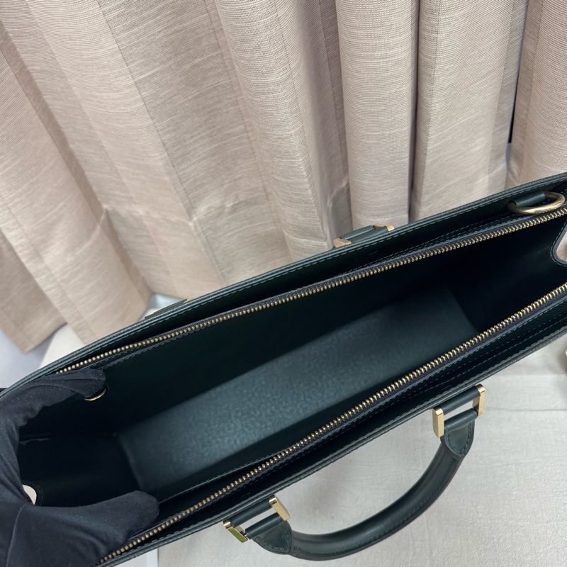 Louis Vuitton 綠色 全皮 公文包 手提包 大容量 公事包vintage 中古二手-19