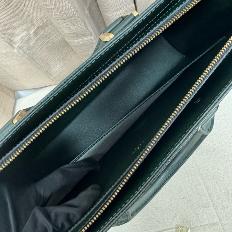 Louis Vuitton 綠色 全皮 公文包 手提包 大容量 公事包vintage 中古二手-20