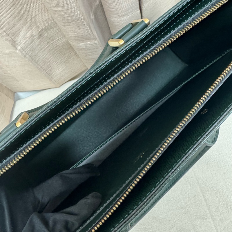 Louis Vuitton 綠色 全皮 公文包 手提包 大容量 公事包vintage 中古二手-21