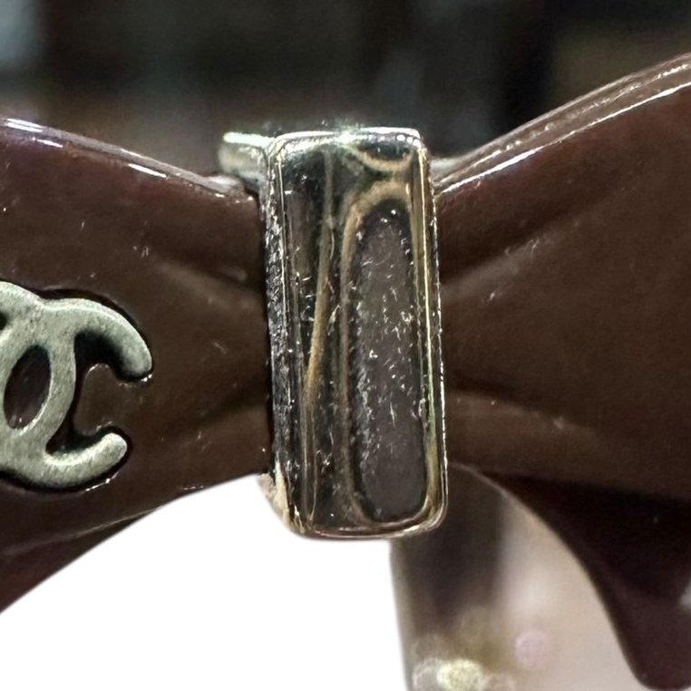 【美收精品】CHANEL咖啡色小蝴蝶結墨鏡 4-837-8