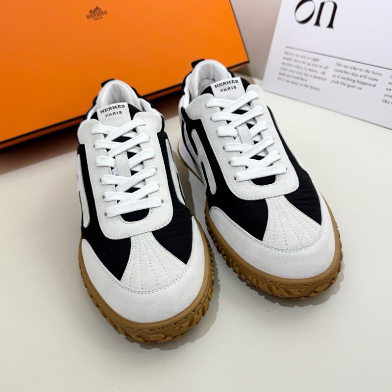 閒置新 未使用HERMES愛馬仕 Jet 男鞋 黑白色 42碼無附件一-0