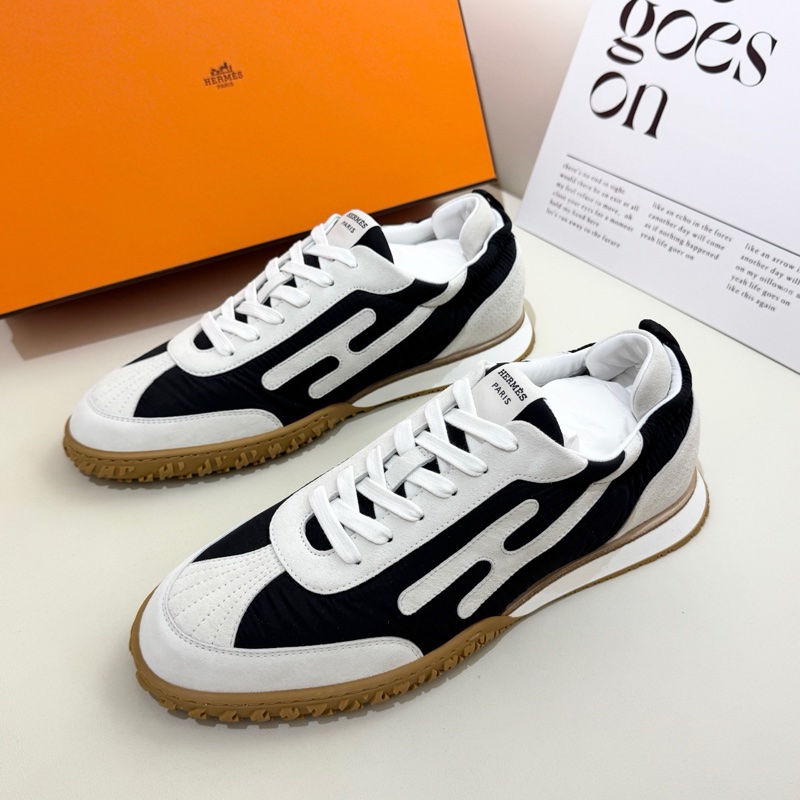 閒置新 未使用HERMES愛馬仕 Jet 男鞋 黑白色 42碼無附件一-2