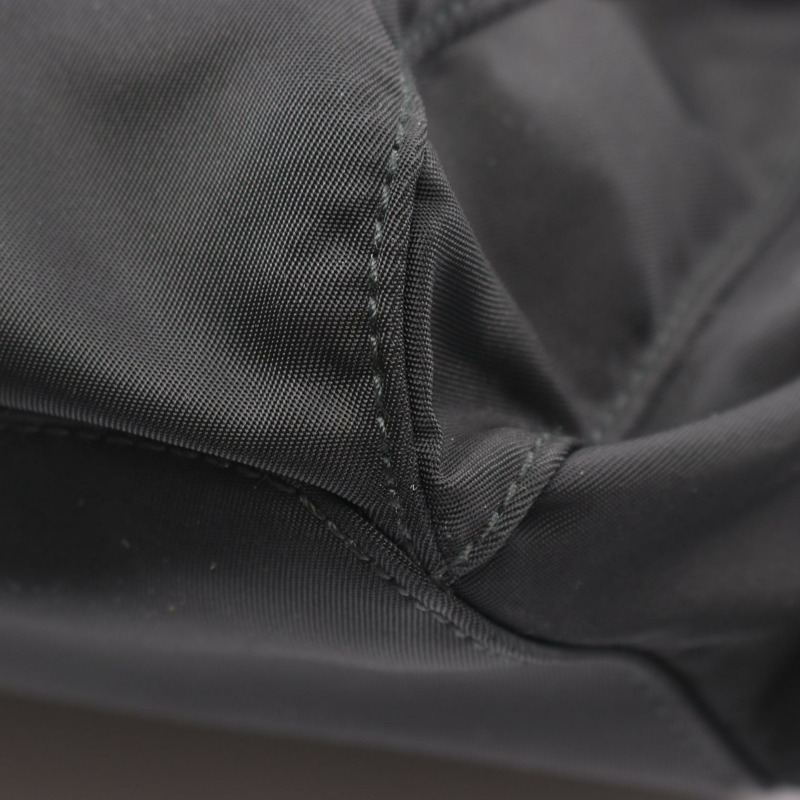 PRADA VELA 雙肩包 1BZ811 尼龍 Saffiano 皮革 黑色 二手 女款 logo-4