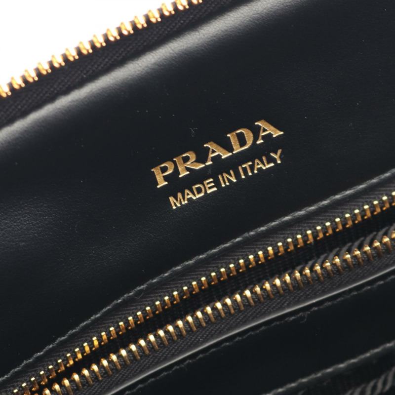PRADA SAFFIANO CUIR 手提包 1BG537 皮革 黑色 二手 女士 logo-3