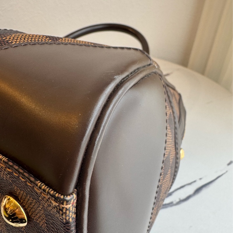 LV咖棋盤格手提包-6