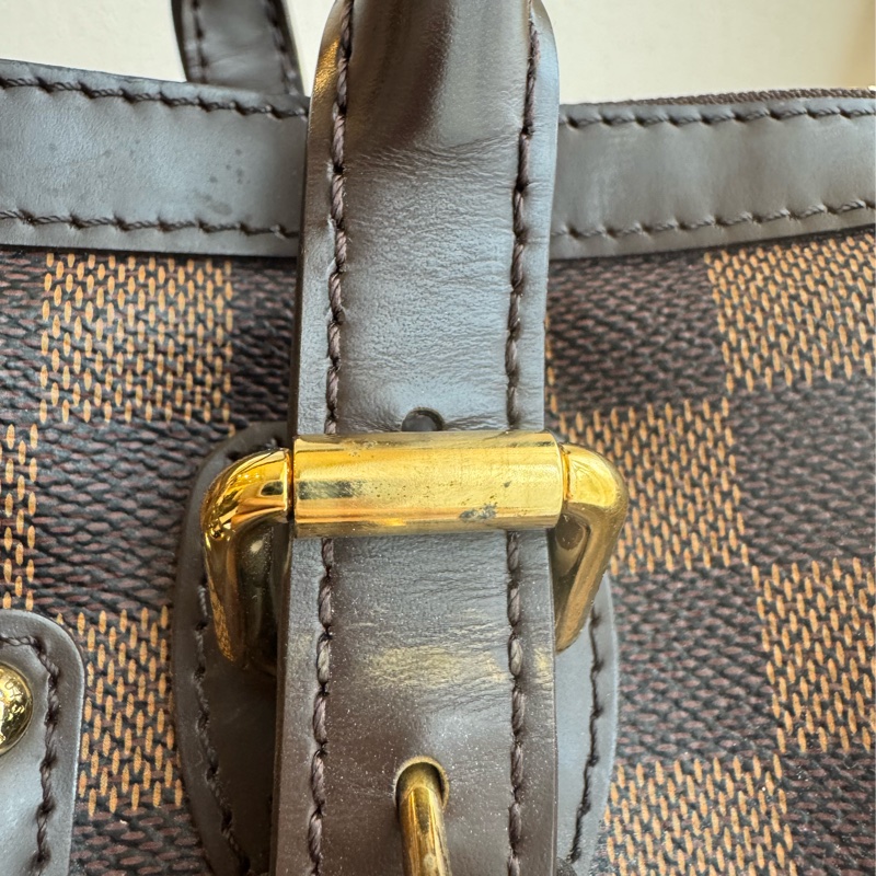 LV咖棋盤格手提包-21