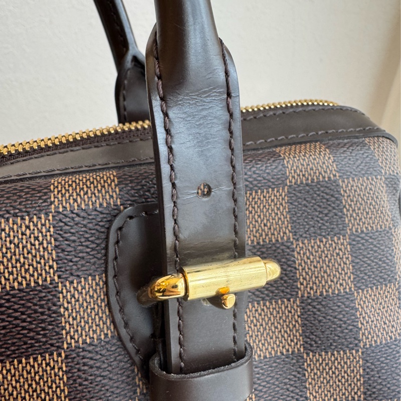 LV咖棋盤格手提包-25