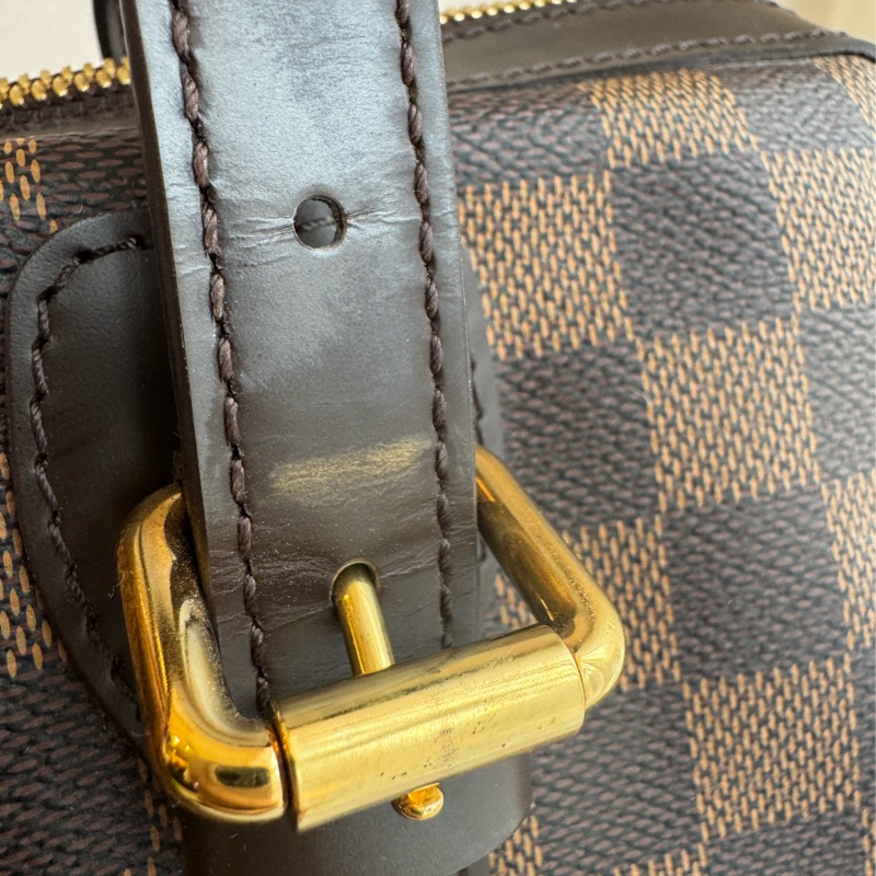 LV咖棋盤格手提包-27