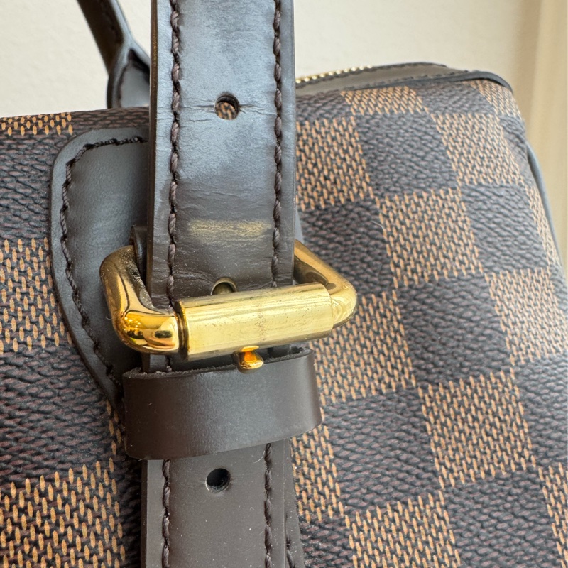 LV咖棋盤格手提包-28