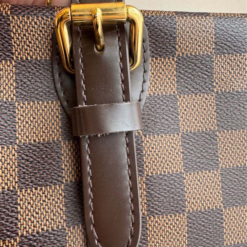 LV咖棋盤格手提包-29