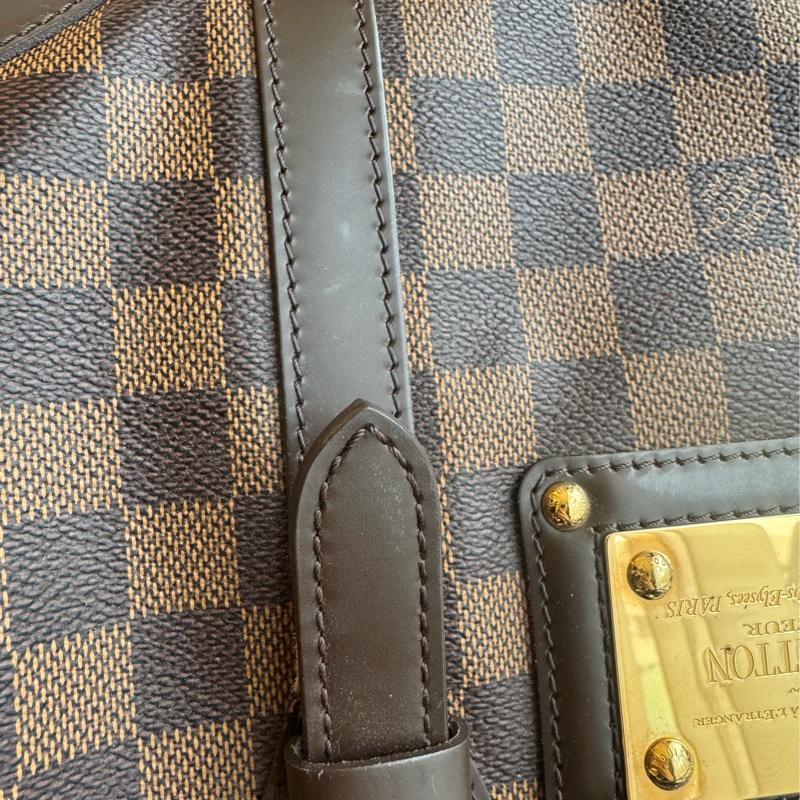 LV咖棋盤格手提包-36
