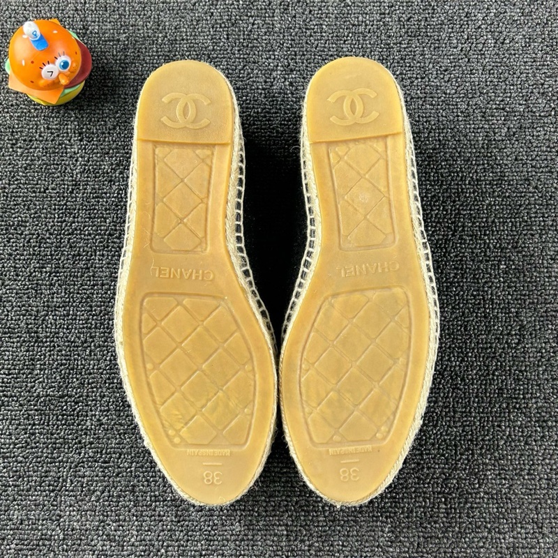 99新Chanel香奈兒黑色漁夫鞋 尺碼：38 無附件-5