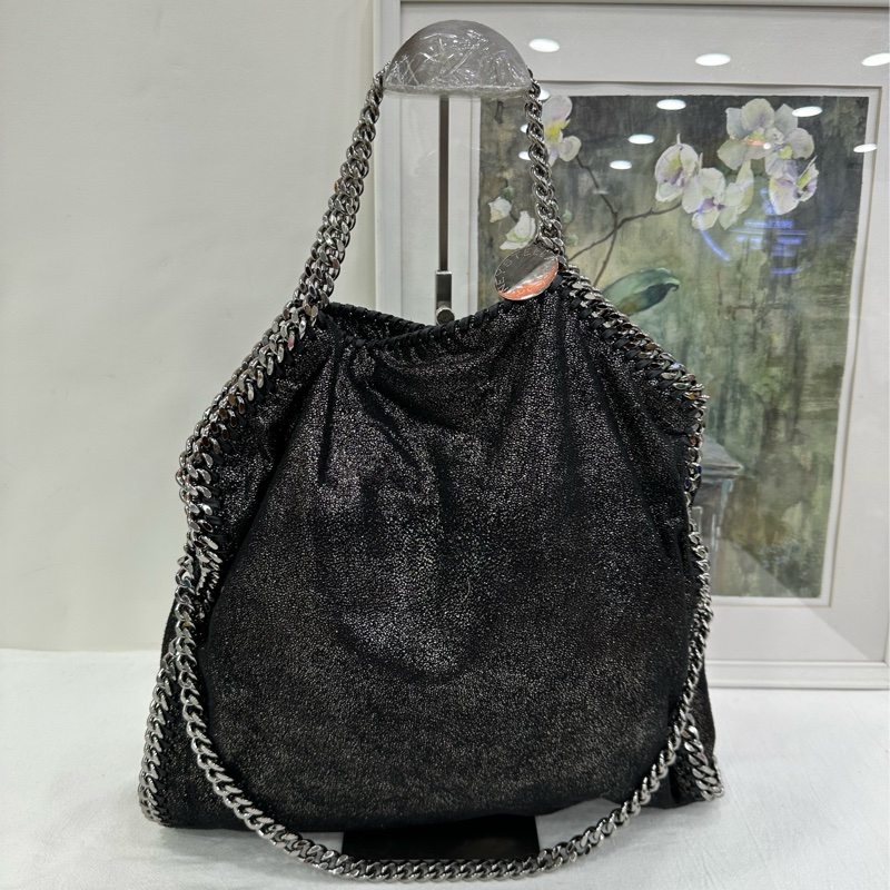 Stella McCartney Falabella 黑銀鏈條包手提單肩包 有說明書防塵袋 99新 尺寸33*9*32-0