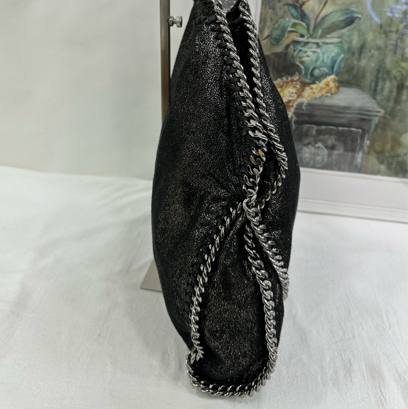 Stella McCartney Falabella 黑銀鏈條包手提單肩包 有說明書防塵袋 99新 尺寸33*9*32-1