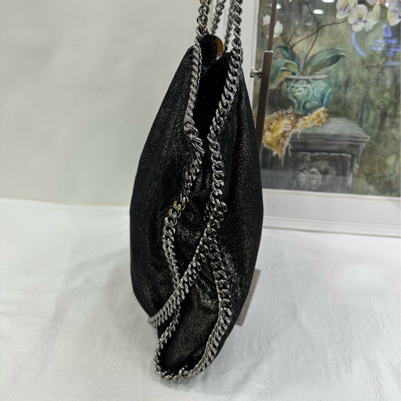 Stella McCartney Falabella 黑銀鏈條包手提單肩包 有說明書防塵袋 99新 尺寸33*9*32-2