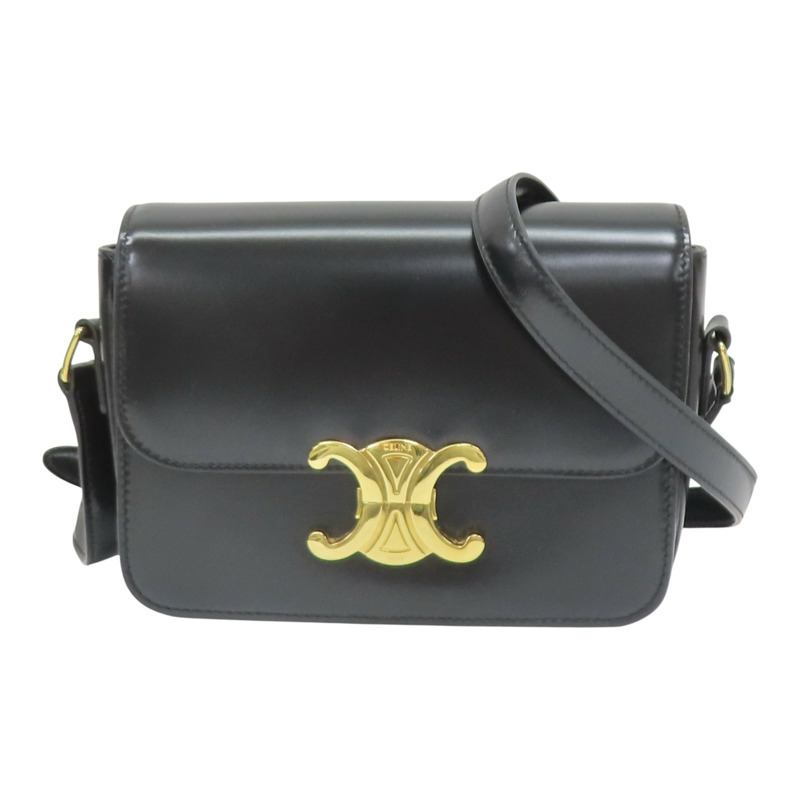 黑色 牛皮 Teen Triomphe 肩背包【CELINE 賽琳】 188423BF4.38NO-0