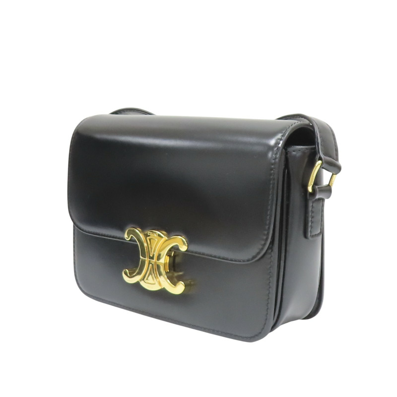 黑色 牛皮 Teen Triomphe 肩背包【CELINE 賽琳】 188423BF4.38NO-2
