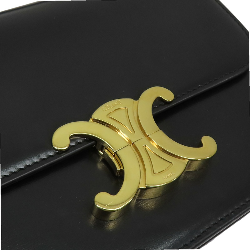 黑色 牛皮 Teen Triomphe 肩背包【CELINE 賽琳】 188423BF4.38NO-11