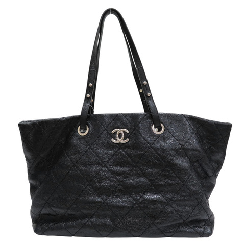 黑色 牛皮 On The Road 肩背包 銀釦【CHANEL 香奈兒】 A48019