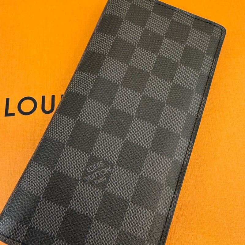 lv 黑棋盤長夾❤️-0