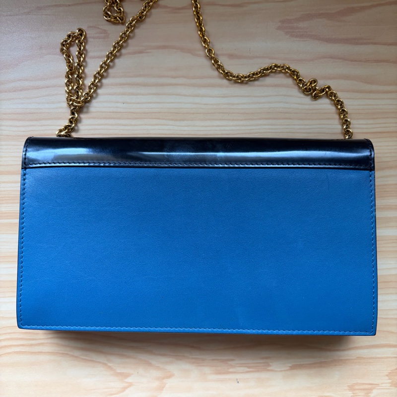 SS16絕版 Celine Pocket Large Flap on Chain WOC 信封鏈條包-6