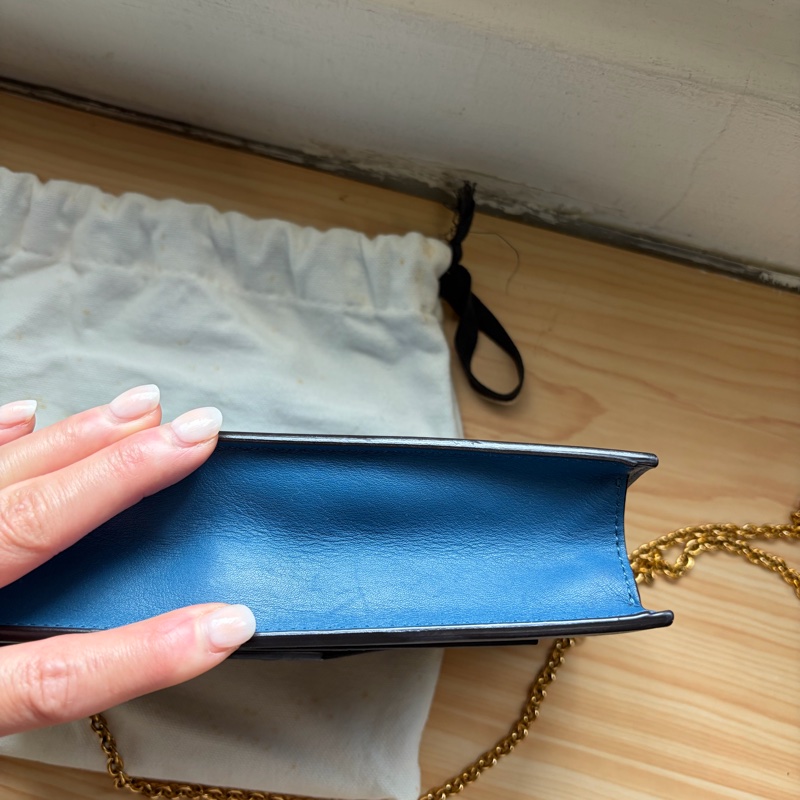 SS16絕版 Celine Pocket Large Flap on Chain WOC 信封鏈條包-8