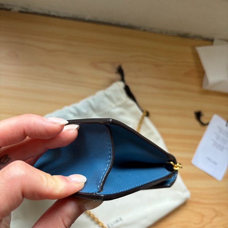 SS16絕版 Celine Pocket Large Flap on Chain WOC 信封鏈條包-9