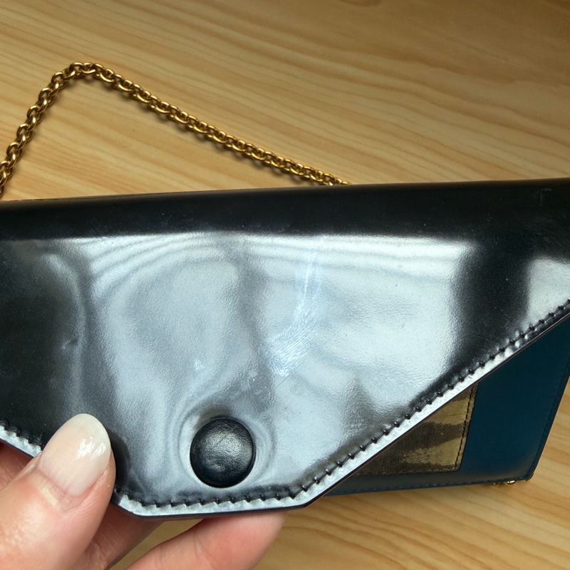 SS16絕版 Celine Pocket Large Flap on Chain WOC 信封鏈條包-21