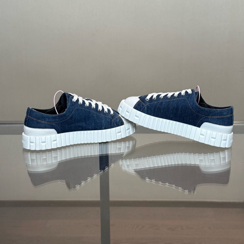 99新愛馬仕/Hermes 牛仔拼色餅乾鞋 尺碼/37.5碼 無附件一-5