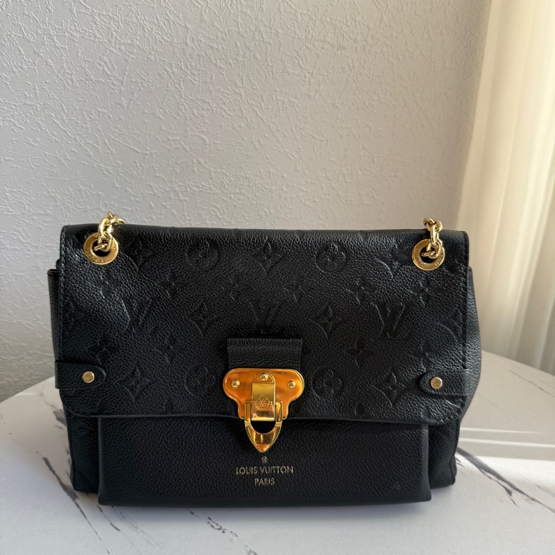 lv 全真皮黑壓紋 超美專櫃十幾萬 vavin-4