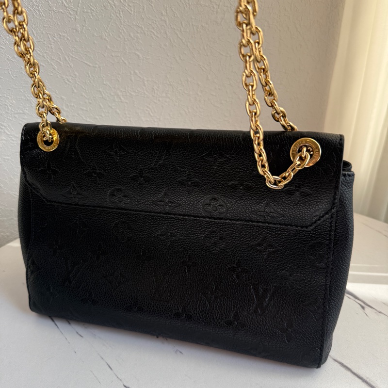 lv 全真皮黑壓紋 超美專櫃十幾萬 vavin-5