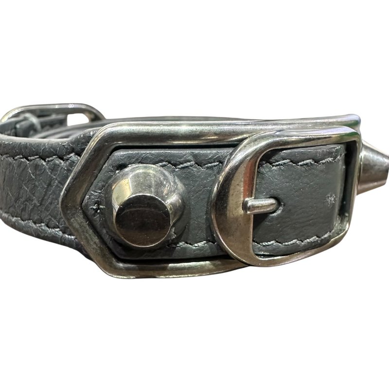 【美收精品】BALENCIAGA灰色鉚釘手鍊 4-838-2