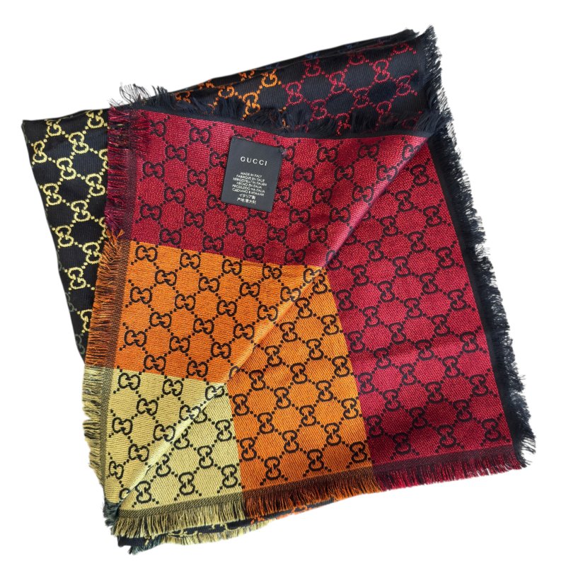 GUCCI GG 閃爍 彩虹 圍巾-3