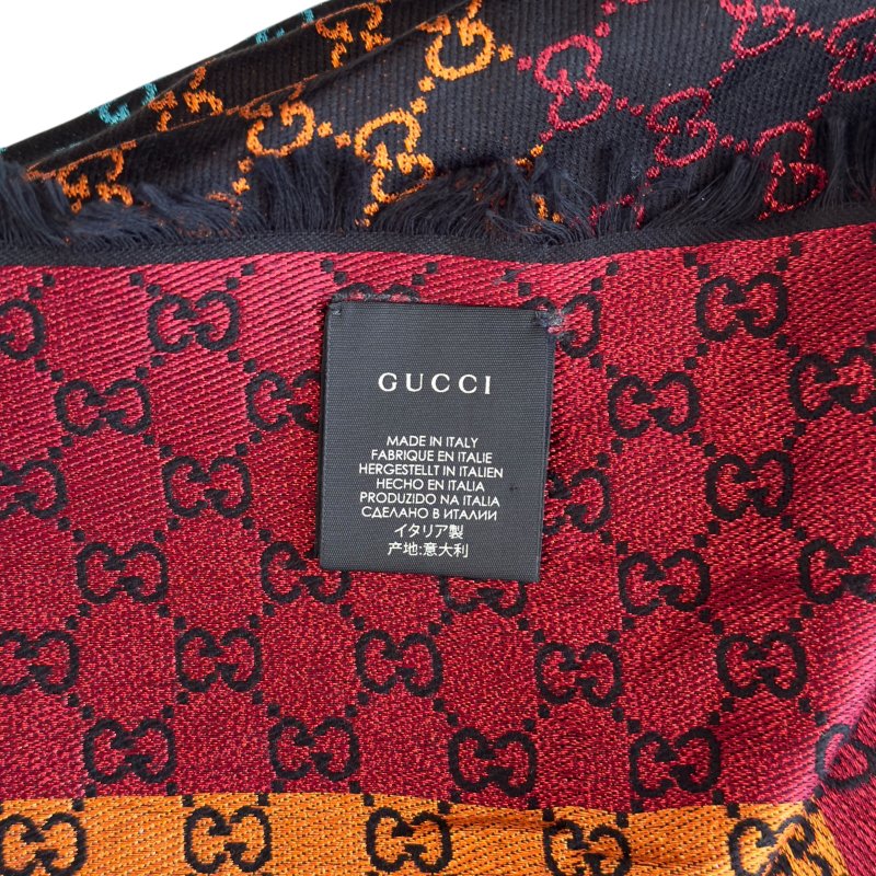 GUCCI GG 閃爍 彩虹 圍巾-4