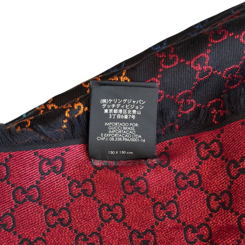 GUCCI GG 閃爍 彩虹 圍巾-6