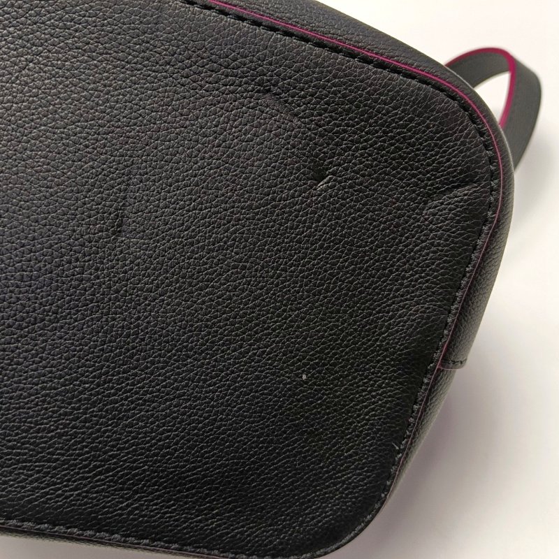 LOUIS VUITTON LOCKME黑色牛皮單肩包斜挎包銀色五金-9