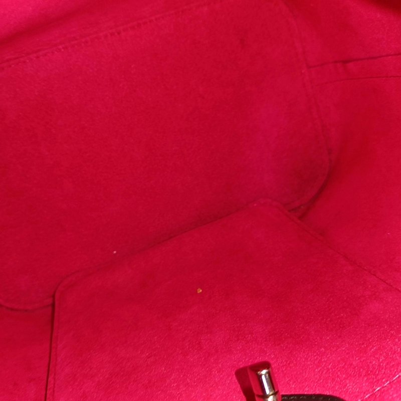 LOUIS VUITTON LOCKME黑色牛皮單肩包斜挎包銀色五金-11