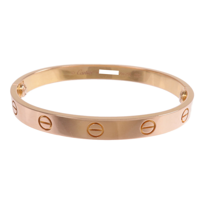 CARTIER 18K玫瑰金Love Bracelet手鐲Cartier#16-0