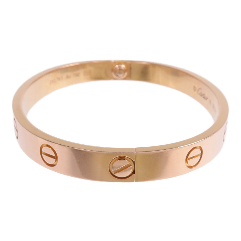 CARTIER 18K玫瑰金Love Bracelet手鐲Cartier#16-1